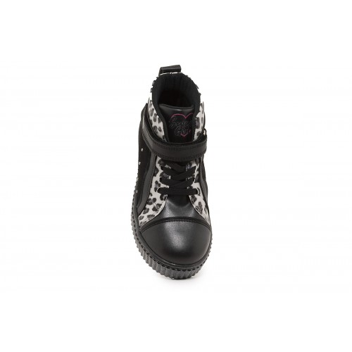 KIDS LOW BOOTS ANIMAL PRINT LACES VELCRO
