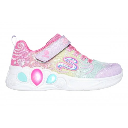 KIDS SPORT SHOES SKECHERS PRINCESS WISHES 302686L MLT WITH LIGHTS