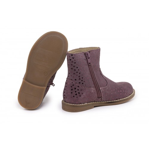 KIDS LEATHER LOW BOOTS SUEDE COMFETTI