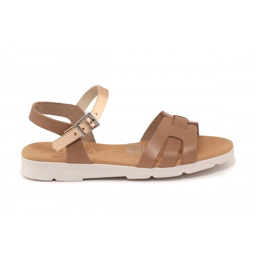KIDS LEATHER SANDALS NUDE