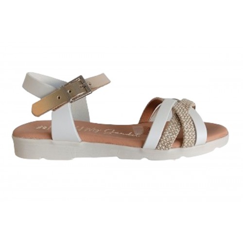 KIDS LEATHER SANDALS OH MY SANDALS 5524 BLANCO